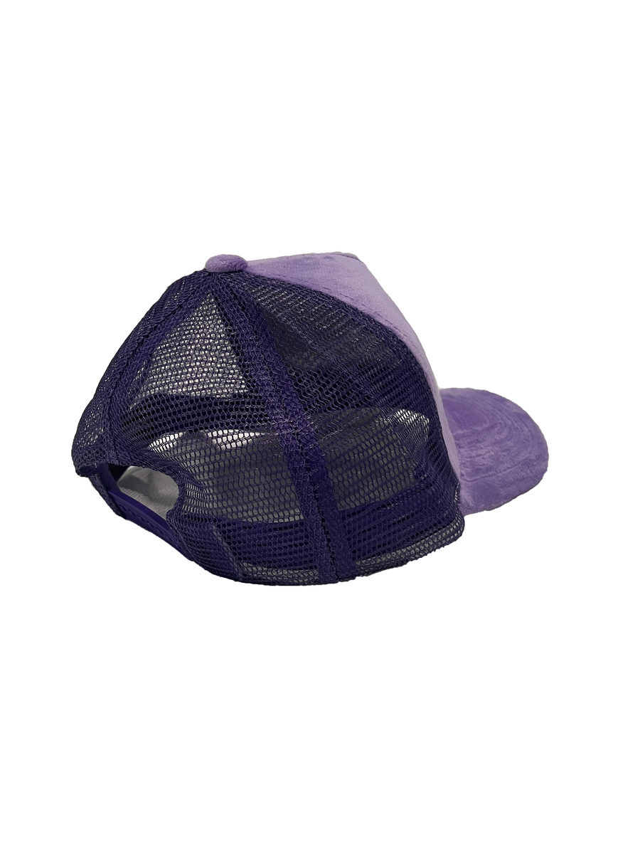 帽子 PILE TRUCKER HAT - Purple Velour Trucker Hat - Purple – Kunshu