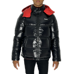 Reversible Down Puffer - Black/Red